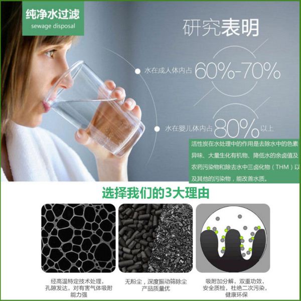 飲用水過濾用果殼活性炭-威大水處理活性炭廠家電話:13838587319